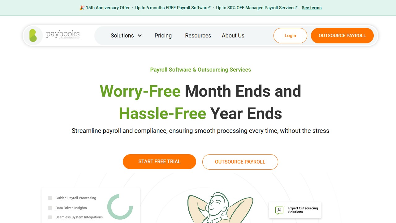 Screenshot of Paybooks website