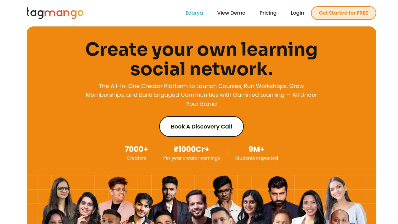 Screenshot of TagMango website