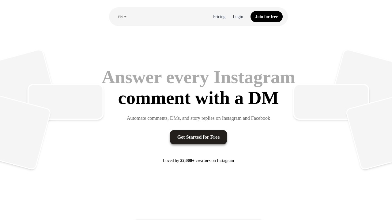 Screenshot of Link to DM website