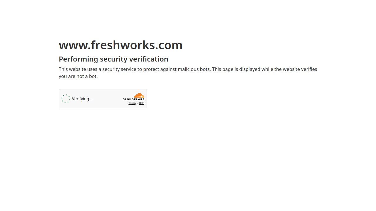 Screenshot of Freshworks website
