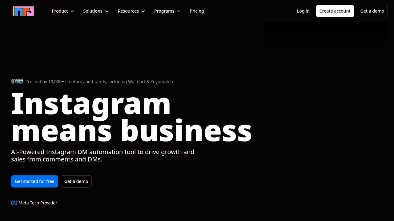 Screenshot of Inro website