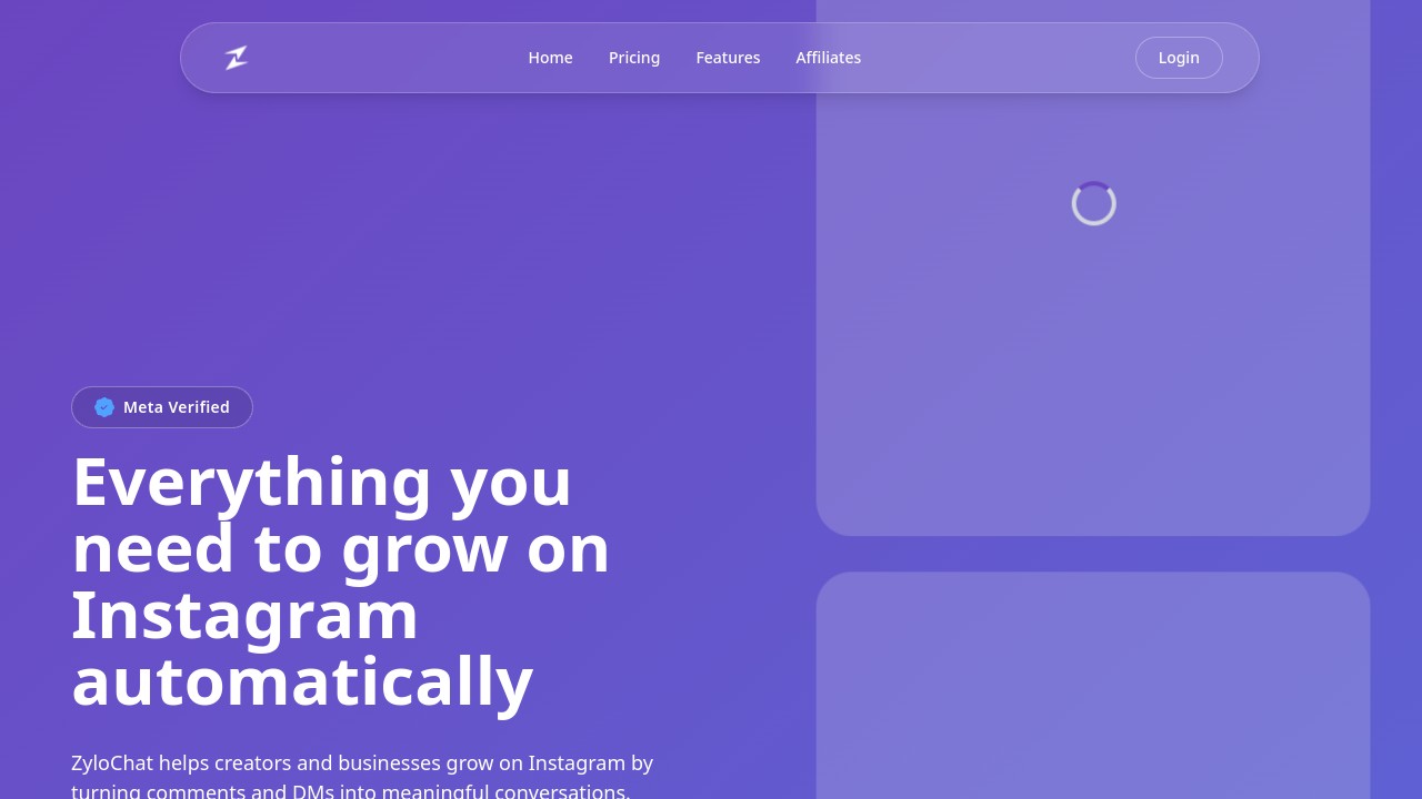 Screenshot of Zylochat website