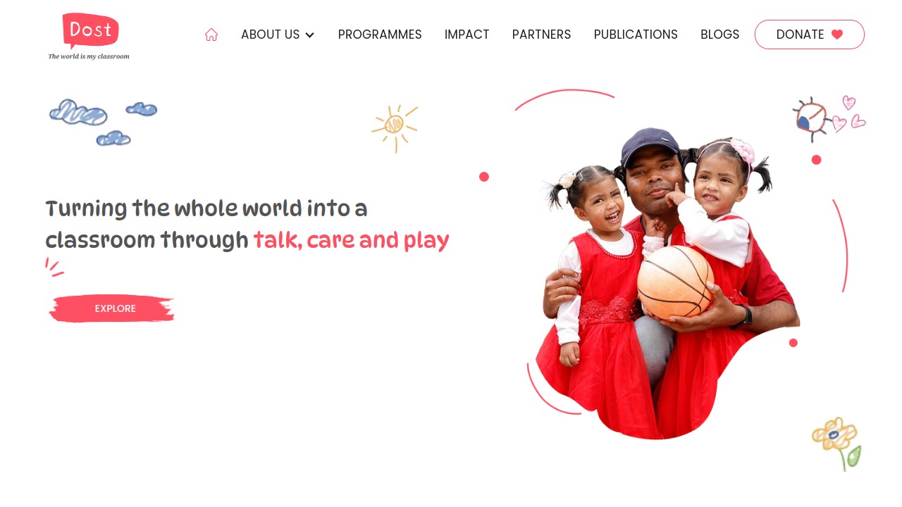 Screenshot of Dost Education website