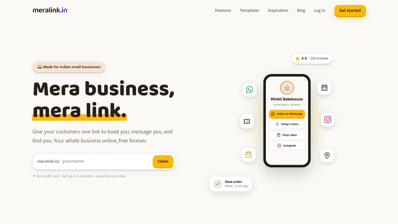 Screenshot of Meralink website